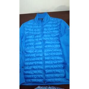NIKE SPORTSWEAR FLEECE AEROLOFT GOLF BOMBER JACKET BLUE SIZE LARGE